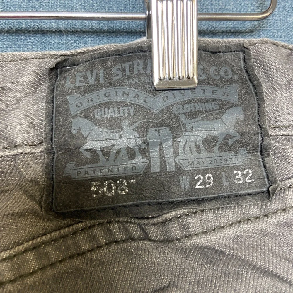 VTG Levi's 508 Jeans Mens 29x32 Gray Denim Cotton Slim Fit Straight Leg